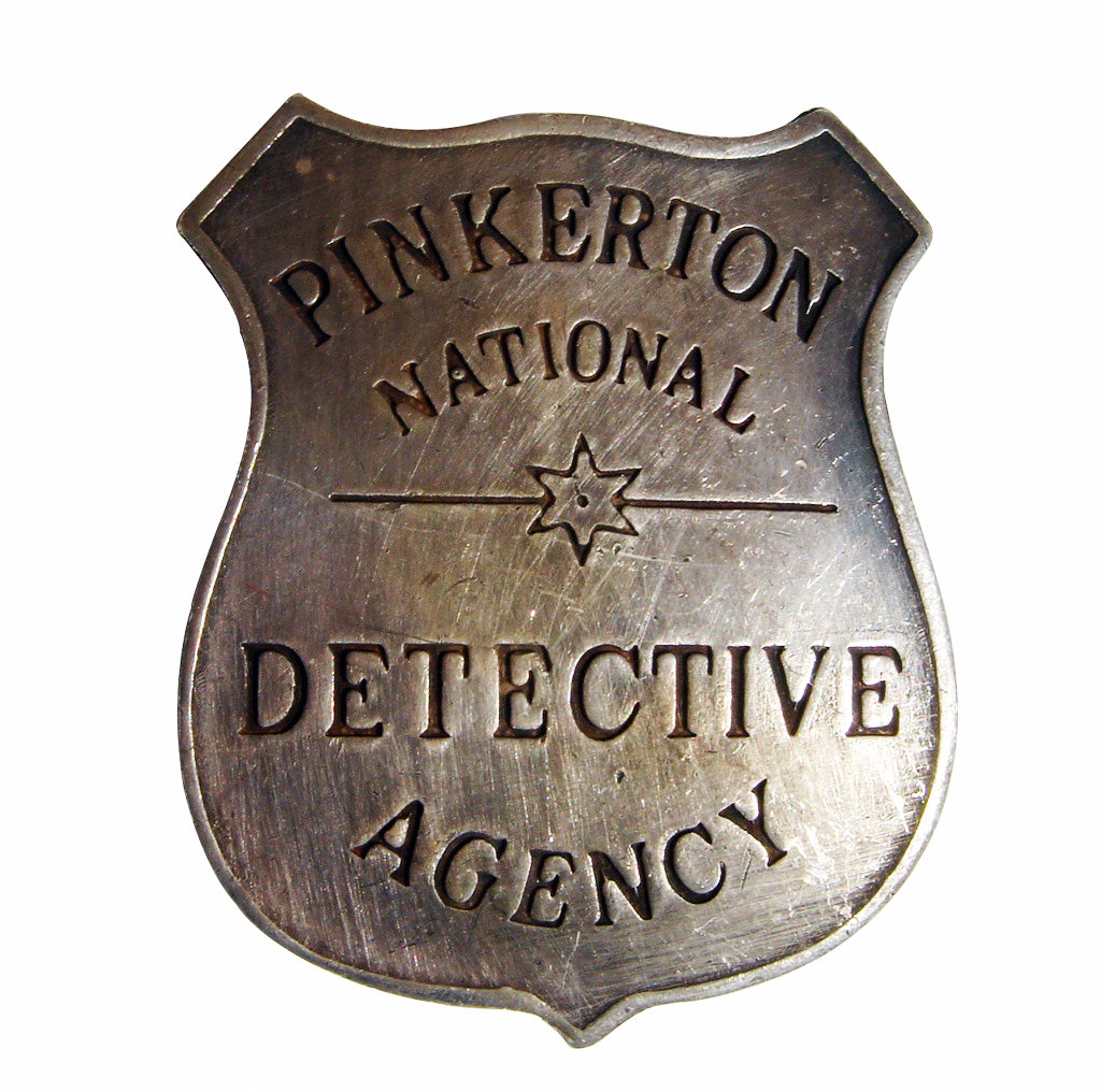 Vintage Old West 1900'S Pinkerton Detective Agency
Reproduction Police Man Badge new pin