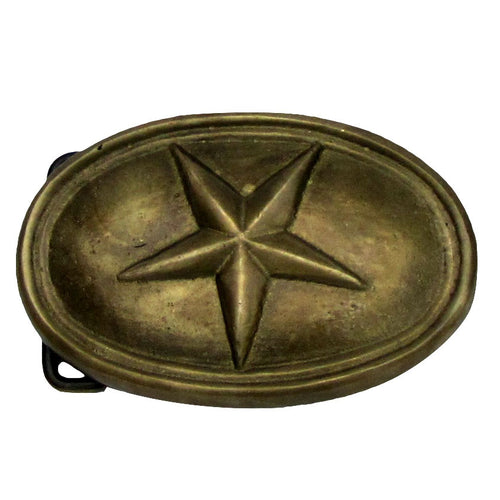 Antique Brass Star Civil War US Army Soldiers Belt Buckle
