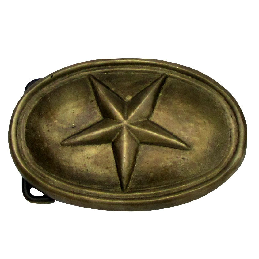 Antique Brass Star Civil War US Army Soldiers Belt Buckle