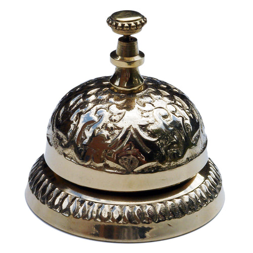 Antique Style Solid Brass Hotel Counter Bell