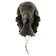 Rustic Metal Wall Mount Loyal Dog Head Door Call Bell