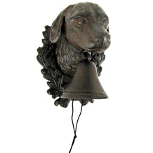 Rustic Metal Wall Mount Loyal Dog Head Door Call Bell