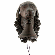 Rustic Metal Wall Mount Loyal Dog Head Door Call Bell