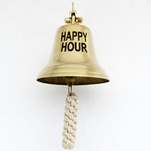 Vintage Ships Marine Solid Brass Ship's Style HAPPY HOUR Tiki Bar Bell