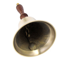 Antique Vintage Style Brass/Wood Teachers Hand Bell