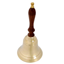 Antique Vintage Style Brass/Wood Teachers Hand Bell