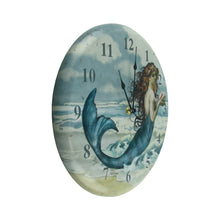 Distressed Look Mermaid Wall Clock Beach House Decor