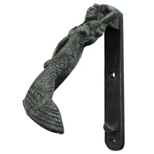 Rustic Metal Wall Mount Verdigris Mermaid Door Knocker