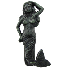 Rustic Metal Wall Mount Verdigris Mermaid Door Knocker