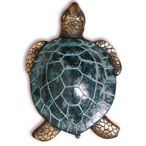 Antiqued Solid Brass Nautical Decor Sea Turtle Door Knocker