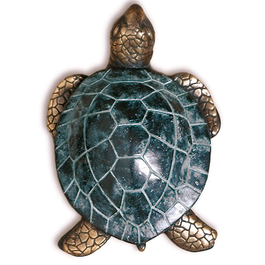 Antiqued Solid Brass Nautical Decor Sea Turtle Door Knocker