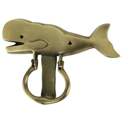 Solid Brass Sperm Whale Door Knocker