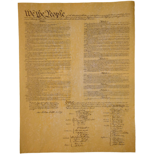 Replica US Historical Document on Antiqued Parchment Paper
The US Constitution
