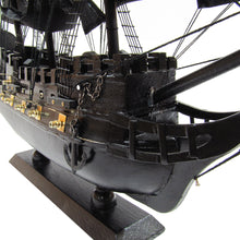 Wood Pirate Ship Model and Display Stand