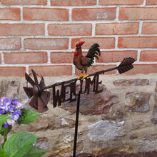 Outdoor Metal Rooster Farm Wind Spinner