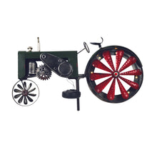 Solar Powered LED Light Garden Tractor Wind Spinner Lawn Ornament