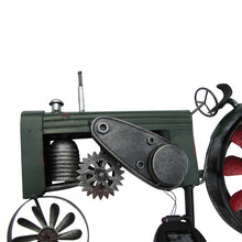 Solar Powered LED Light Garden Tractor Wind Spinner Lawn Ornament