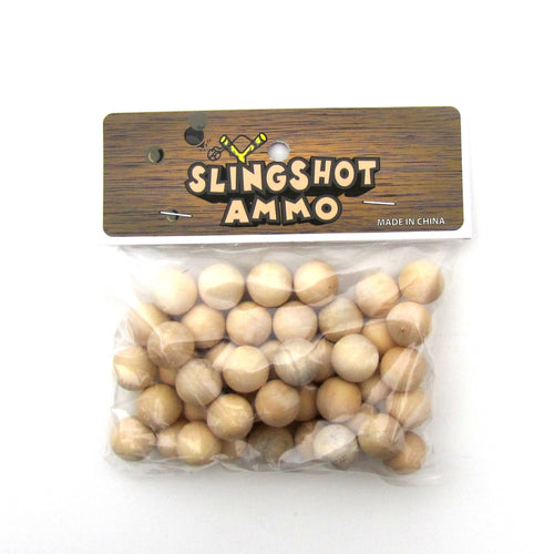 Bag of Wooden Slingshot Ammunition 40 Rounds of Ammo