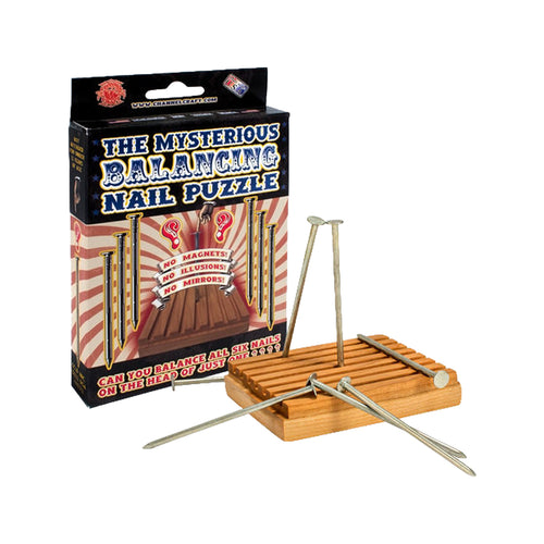 Metal Nail Balancing Brain Teaser Toy Puzzle Game