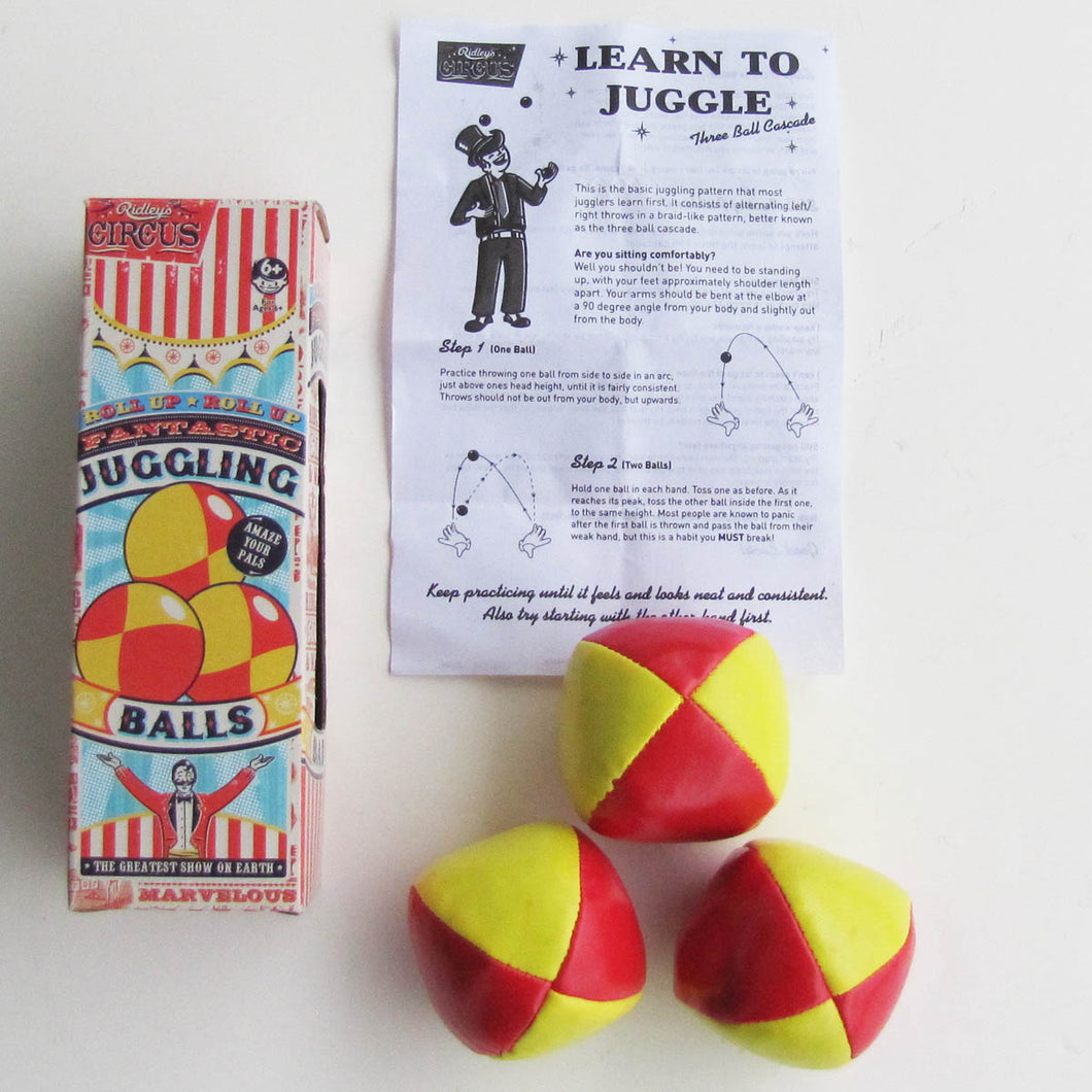 Set of 3 Circus Clown Magic Show Prop Juggling Balls