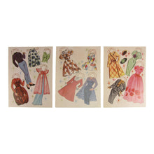 Vintage Style 50's Retro Set of 24 Paper Dolls