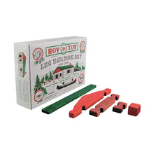 Vintage Roy Toy Pine Log Cabin Building Set