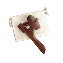 Antique Wood Pull Handle Spinning Toy Top Game