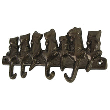 4 Metal Wall Mount Cat Tail Hooks