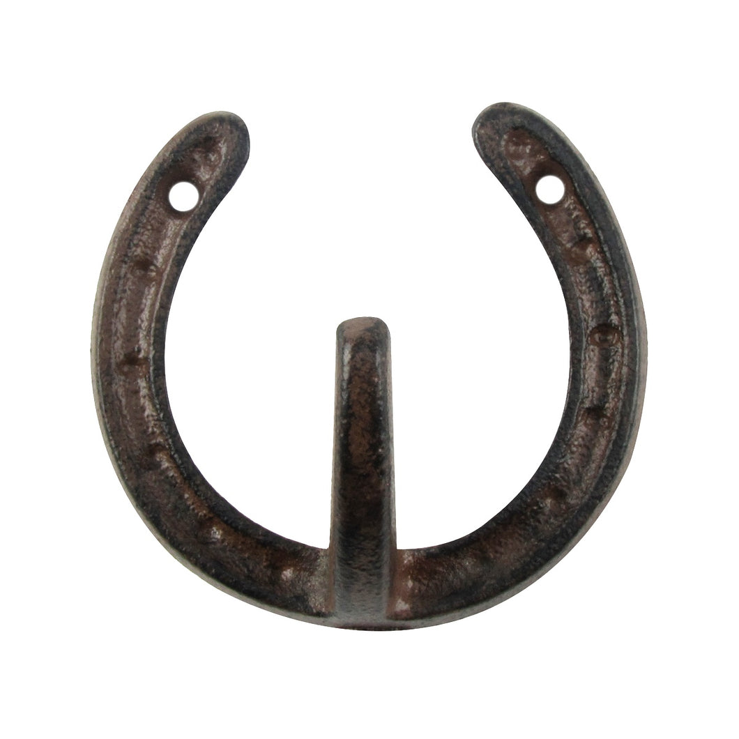 Rustic Western Decor Metal Horseshoe Wall Hook Rack