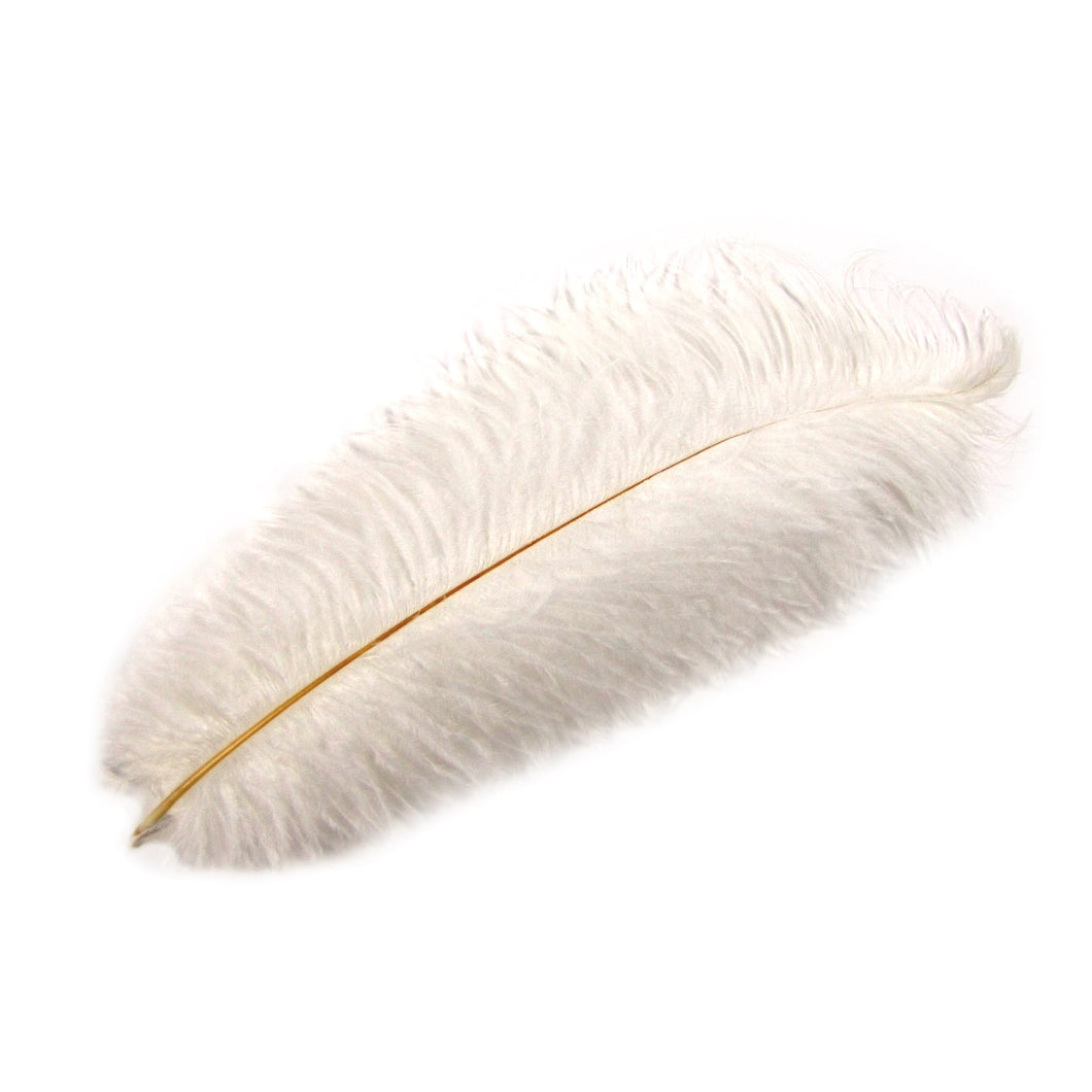 White Long Ostrich Wing Feathers Plume