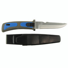 Blue SCUBA Dive Knife/Snorkeling Gear Equipment w/Sheath and Line Cutter Diving Knives