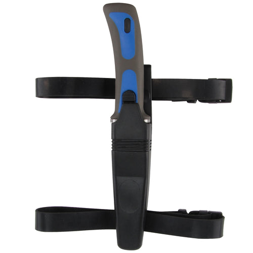 Blue SCUBA Dive Knife/Snorkeling Gear Equipment w/Sheath and Line Cutter Diving Knives