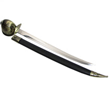 Pirate Cutlass w/Leather Sheath and Stainless Steel Blade