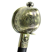 Pirate Cutlass w/Leather Sheath and Stainless Steel Blade