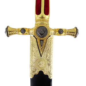 Mason Ceremonial Sword w/ Sheath
Featuring Masonic Square and Compasses