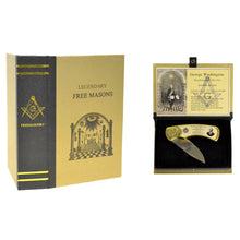 Master Free Mason George Washington Folding Pocket Knife