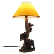 Black Bears with Cubs Table Lamp