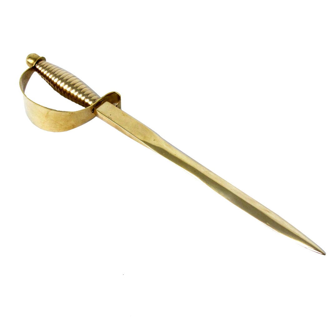 New Heavy Solid Brass Pirate Cutlass or Officers Sword Letter Opener