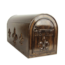 Metal Fleur De Lis US Mailbox