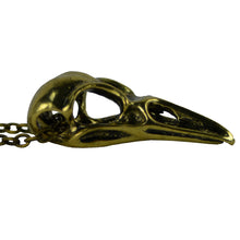 Large Bronze Raven/Bird Skull Steampunk Necklace