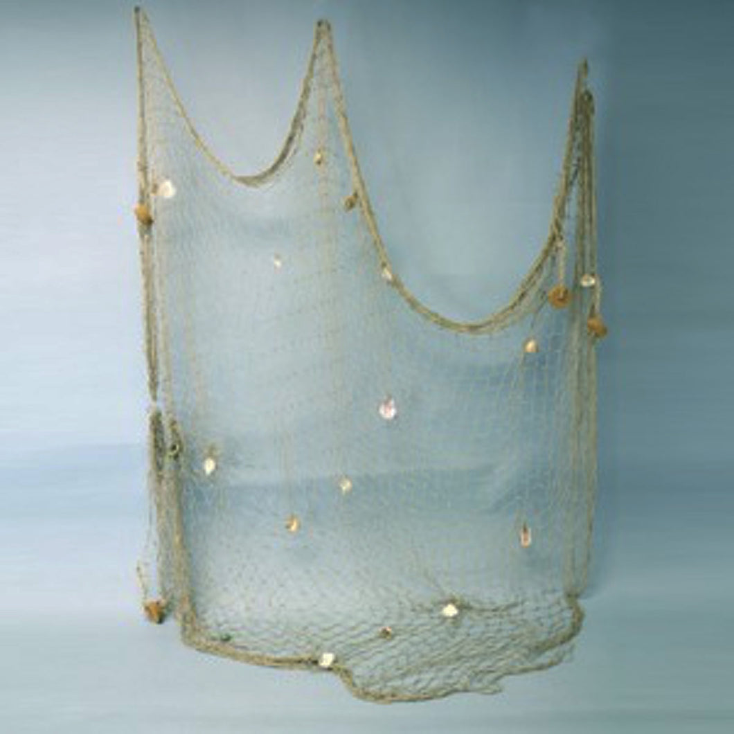 New 5x10 Decorative Fish Netting complete with Real Nautical Fishing Net Luau Sea Shells!
