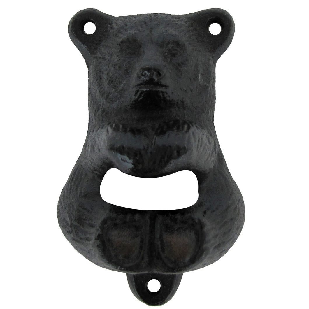 Cast Iron Wall Mount Black Cub Beer/Soda Bottle Opener