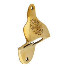 Brass Fire Dept. Wall Mount Bottle Opener