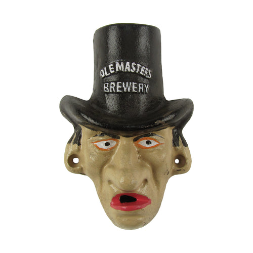 Cast Iron Warlock Face Wall Mount Bottle Opener
