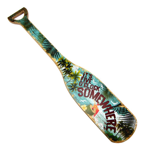 Its 5 OClock Somewhere Wooden Oar Wall Decor