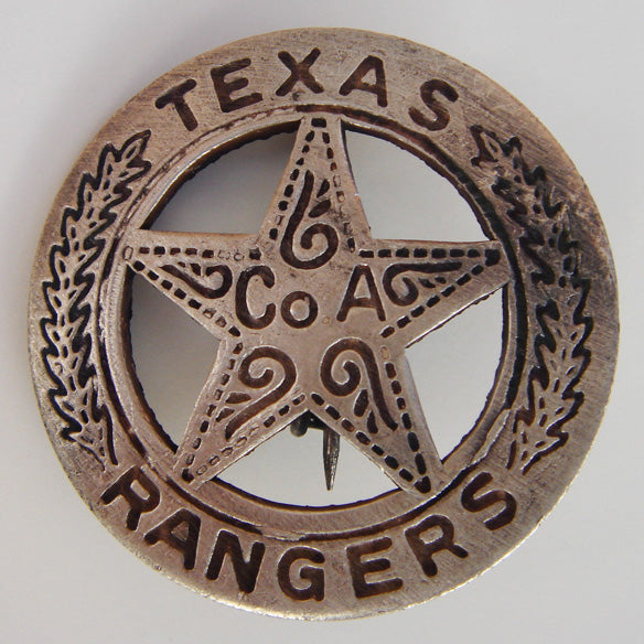 Antique Old West Texas Ranger Co A Police Officer Badge