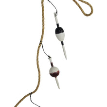 Bobber Garland 9' Fishing Net Floats on Nautical Rope