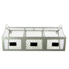 Rustic Chicken Wire Wall 3 Basket Farmhouse Storage Bin