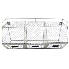 Rustic Chicken Wire Wall 3 Basket Farmhouse Storage Bin