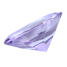 Giant 60mm Cut Glass Purple Lavendar Diamond Jewel Paperweight